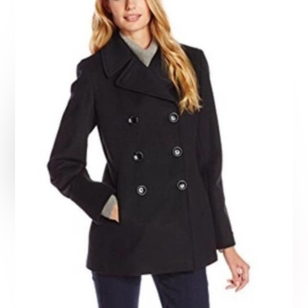 Apt. 9 Women's Black Double-Breasted Coat. Women size‎ M